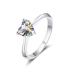 Men's Moissanite Sterling Silver Ring With Round Shape