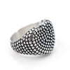 Men's Motorcycle Jewelry Stainless Steel Old Retro Boiled Black Heartshaped Ring Apply Oil