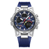 Men's Multifunction Chronograph Waterproof Electronic Watch Zinc Alloy Case Plastic Strap Round Dial Geometric Style