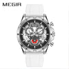Men's Multifunction Luminous Calendar Watch Clown Style Alloy Case Silicone Strap