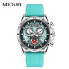 Men's Multifunction Luminous Calendar Watch Clown Style Alloy Case Silicone Strap