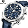 Men's Multifunction Quartz Waterproof Calendar Business Watch With Printed Logo Made Of Zinc Alloy And Mineral Reinforced Glass Mirror