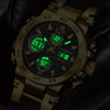 Men's Multifunction Waterproof Sports Watch With Zinc Alloy Case Silicone Strap And Mineral Strengthened Glass Mirror Geometric Style Round Dial