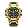 Men's Multifunction Waterproof Sports Watch With Zinc Alloy Case Silicone Strap And Mineral Strengthened Glass Mirror Geometric Style Round Dial