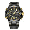 Men's Multifunction Waterproof Sports Watch With Zinc Alloy Case Silicone Strap And Mineral Strengthened Glass Mirror Geometric Style Round Dial