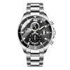 Men's Multifunctional Creative Business Watch With Round Dial Stainless Steel Band Metal Case