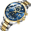 Men's Multifunctional Creative Business Watch With Round Dial Stainless Steel Band Metal Case