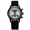 Men's Multifunctional Sports Watch Alloy Case Stainless Steel Clasp Silicone Strap Quartz Movement Round Dial