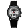 Men's Multifunctional Sports Watch Alloy Case Stainless Steel Clasp Silicone Strap Quartz Movement Round Dial