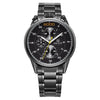 Men's Multifunctional Waterproof Luminous Watch Alloy Case Leather Canvas Strap Round Dial