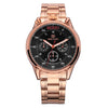 Men's Multifunctional Waterproof Luminous Watch Alloy Case Leather Canvas Strap Round Dial