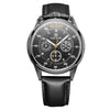 Men's Multifunctional Waterproof Luminous Watch Alloy Case Leather Canvas Strap Round Dial