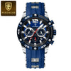 Men's Multifunctional Waterproof Silicone Quartz Watch With Alloy Case Mineral Strengthened Mirror And Round Dial