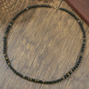 Men's Multilayered Leather Necklace With Black Agate Beads Alloy Pendant Geometric Style Handmade