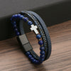 Men's Natural Stone Stainless Steel Geometric Handmade Magnetic Bracelet