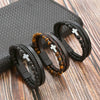 Men's Natural Stone Stainless Steel Geometric Handmade Magnetic Bracelet