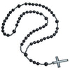 Men's Necklace Religious Cross Pendant Alloy Tiger Eye Stone Handmade Cotton Thread Jewelry