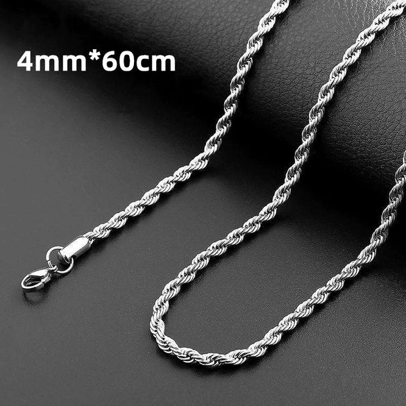 Men's Necklace Stainless Steel Chain Box Chain Titanium Steel Jewelry Pendant Sweater Chain Accessories Keel Personality Chain