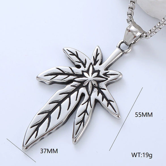 Men's Necklace Titanium Steel Geometric Lion Head Retro Punk Style Polished