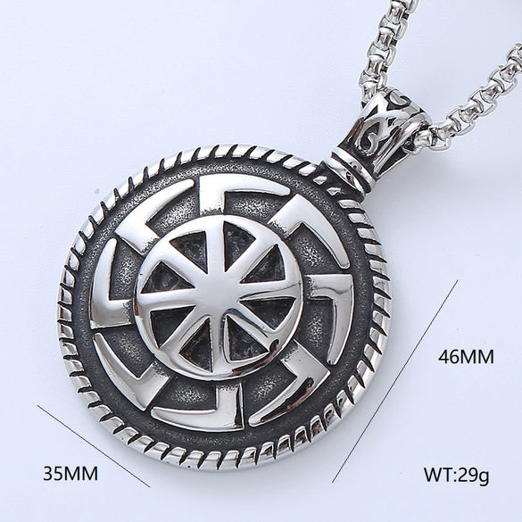 Men's Necklace Titanium Steel Geometric Lion Head Retro Punk Style Polished