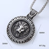 Men's Necklace Titanium Steel Geometric Lion Head Retro Punk Style Polished