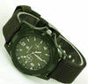 Men's Nylon Woven Strap Quartz Watch Round Alloy Case Stainless Steel Buckle Pointer Display Luminous Sports Leisure Watch