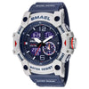 Men's Outdoor Sports Multifunctional Waterproof Watch With Pu Strap And Resin Case Round Dial