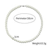 Men's Personality Geometric Handmade Pearl Alloy Necklace
