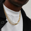 Men's Personality Geometric Handmade Pearl Alloy Necklace