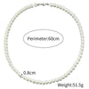Men's Personality Geometric Handmade Pearl Alloy Necklace