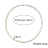 Men's Personality Geometric Handmade Pearl Alloy Necklace
