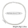 Men's Personality Geometric Handmade Pearl Alloy Necklace