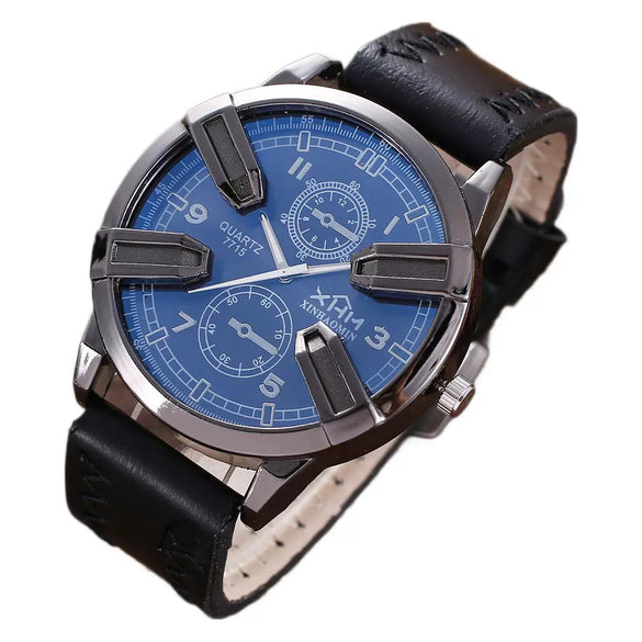 Men's 6 Pieces Set With Watch Belt Pen Necklace Perfume Charging Treasure Leather Modern And Simple Style