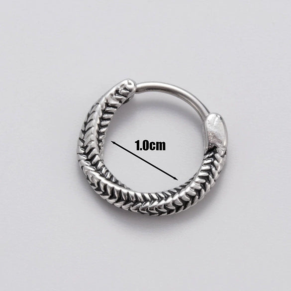 Men's Piercing Earrings Stainless Steel Cast Fashion Retro
