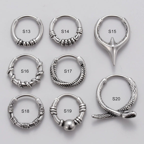 Men's Piercing Earrings Stainless Steel Cast Fashion Retro