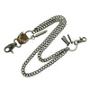 Men's Punk Hiphop Casual Jeans Pants With Metal Double Waist Chain Pendant