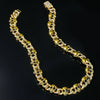 Men's Punk Hiphop Style Skull Necklace Alloy Material Geometric Pattern Diamond Design Cuban Chain