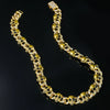 Men's Punk Hiphop Style Skull Necklace Alloy Material Geometric Pattern Diamond Design Cuban Chain