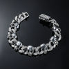 Men's Punk Hiphop Style Skull Necklace Alloy Material Geometric Pattern Diamond Design Cuban Chain