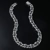 Men's Punk Hiphop Style Skull Necklace Alloy Material Geometric Pattern Diamond Design Cuban Chain