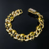 Men's Punk Hiphop Style Skull Necklace Alloy Material Geometric Pattern Diamond Design Cuban Chain