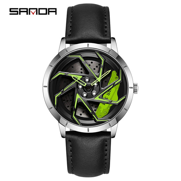 Men's Quartz Watch Alloy Case Mineral Strengthened Glass Mirror Steel Belt Round Dial Business Style