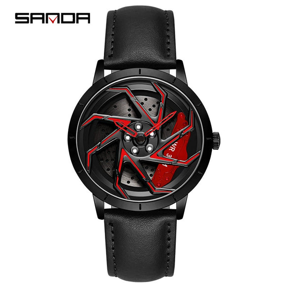 Men's Quartz Watch Alloy Case Mineral Strengthened Glass Mirror Steel Belt Round Dial Business Style
