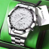 Men's Quartz Watch Alloy Case Round Dial Business Style Waterproof Luminous
