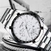 Men's Quartz Watch Alloy Case Round Dial Business Style Waterproof Luminous