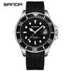 Men's Quartz Watch Alloy Case Silicone Strap Round Dial Leisure Style