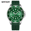 Men's Quartz Watch Alloy Case Silicone Strap Round Dial Leisure Style