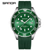 Men's Quartz Watch Alloy Case Silicone Strap Round Dial Leisure Style