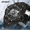 Men's Quartz Watch Alloy Case Silicone Strap Round Dial Printed Logo