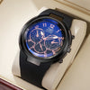 Men's Quartz Watch Alloy Case Silicone Strap Stainless Steel Buckle Round Dial Fashion Style